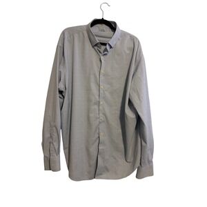 Peter Millar Sport Long Sleeve Button Down Shirt Mens XXL Blue Plaid‎